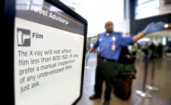 Film at airport security